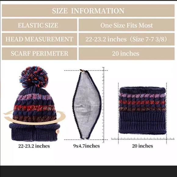 Blue Winter Face Mask Navy Hat Ski Mask Scarf New - Picture 5 of 5